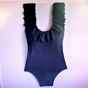 Brandnew J crew ruffle one piece!